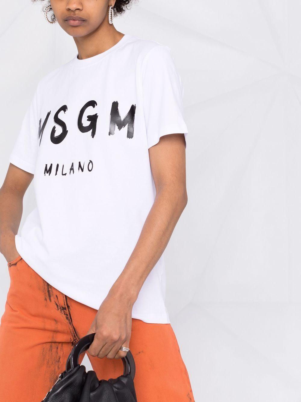 Graffiti logo-print T-shirt 2000MDM510 20000201 MSGM