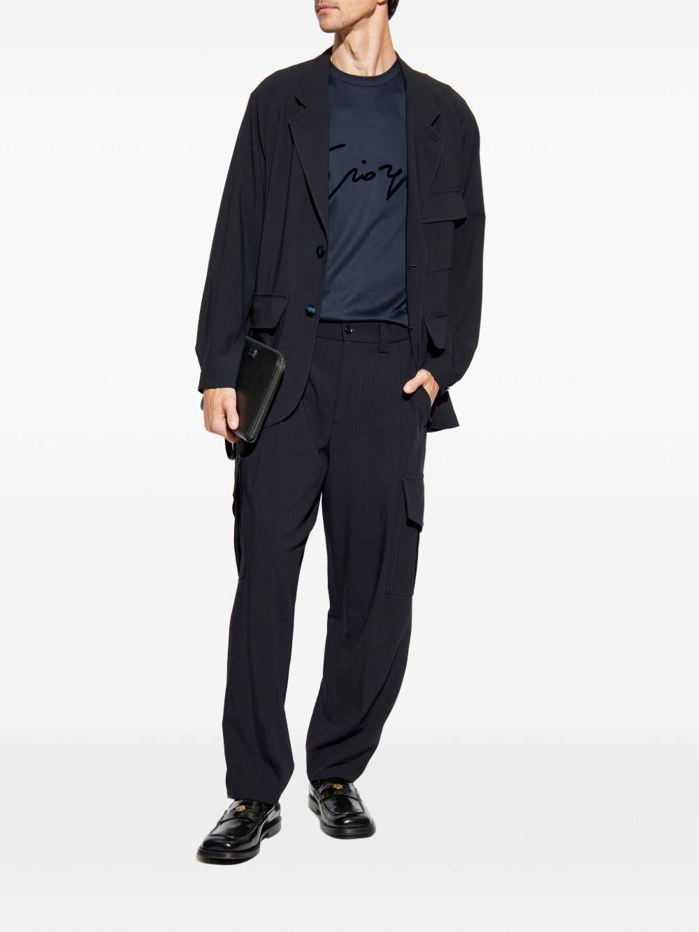 Single-pleat trousers in pure virgin wool crepe GM002252 TE10043UB109 GIORGIO ARMANI