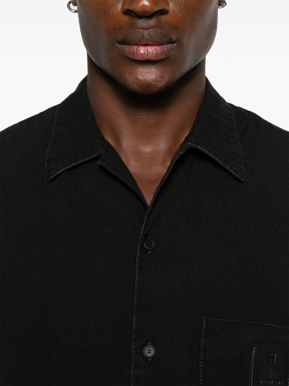 Logo-patch shirt<BR/><BR/><BR/> BM610E5 YB1001 GIVENCHY