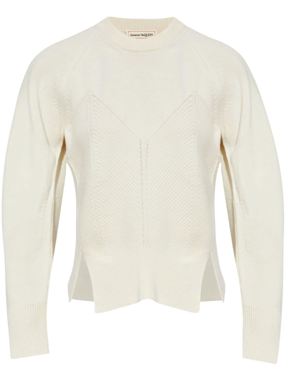 Geometric-pattern sweater<BR/><BR/><BR/> 798349 Q1BAP9004 ALEXANDER MCQUEEN