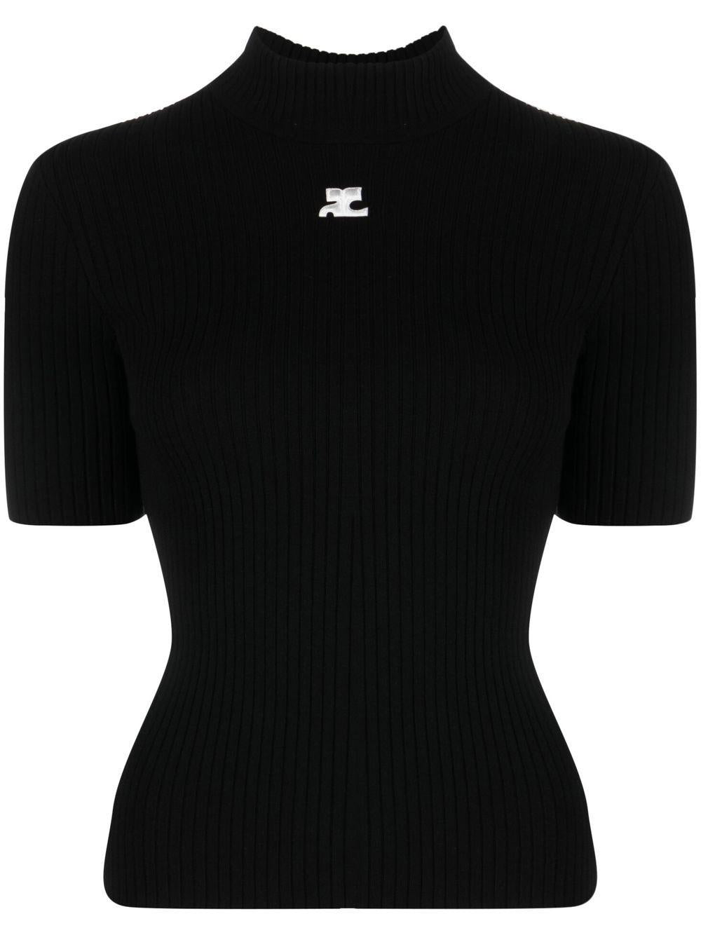 Logo-print knitted top PERMPU026FI0001 9999 COURRÈGES