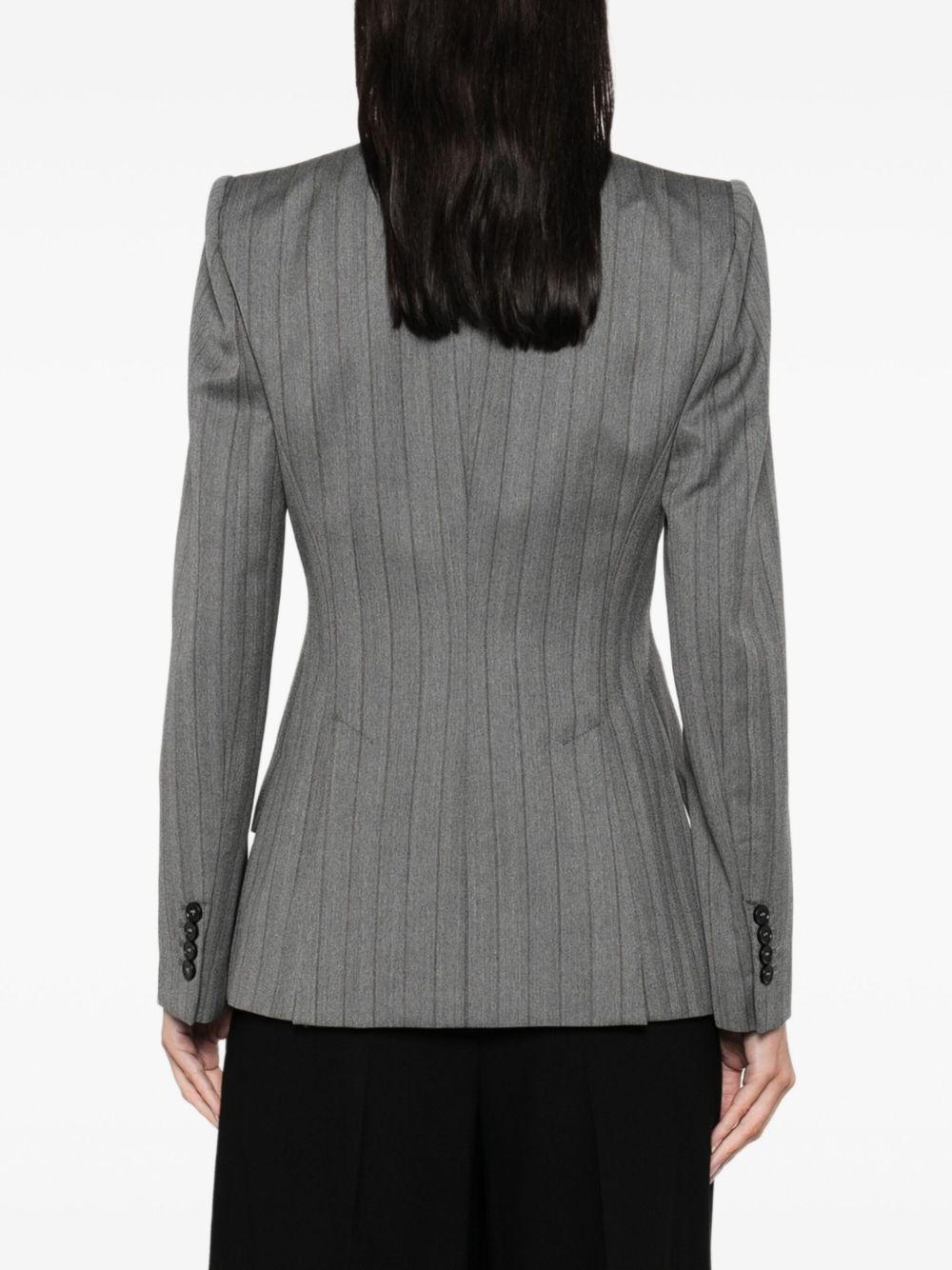 Herringbone Single-breasted Jacket 839134 QJAFE1121 ALEXANDER MCQUEEN
