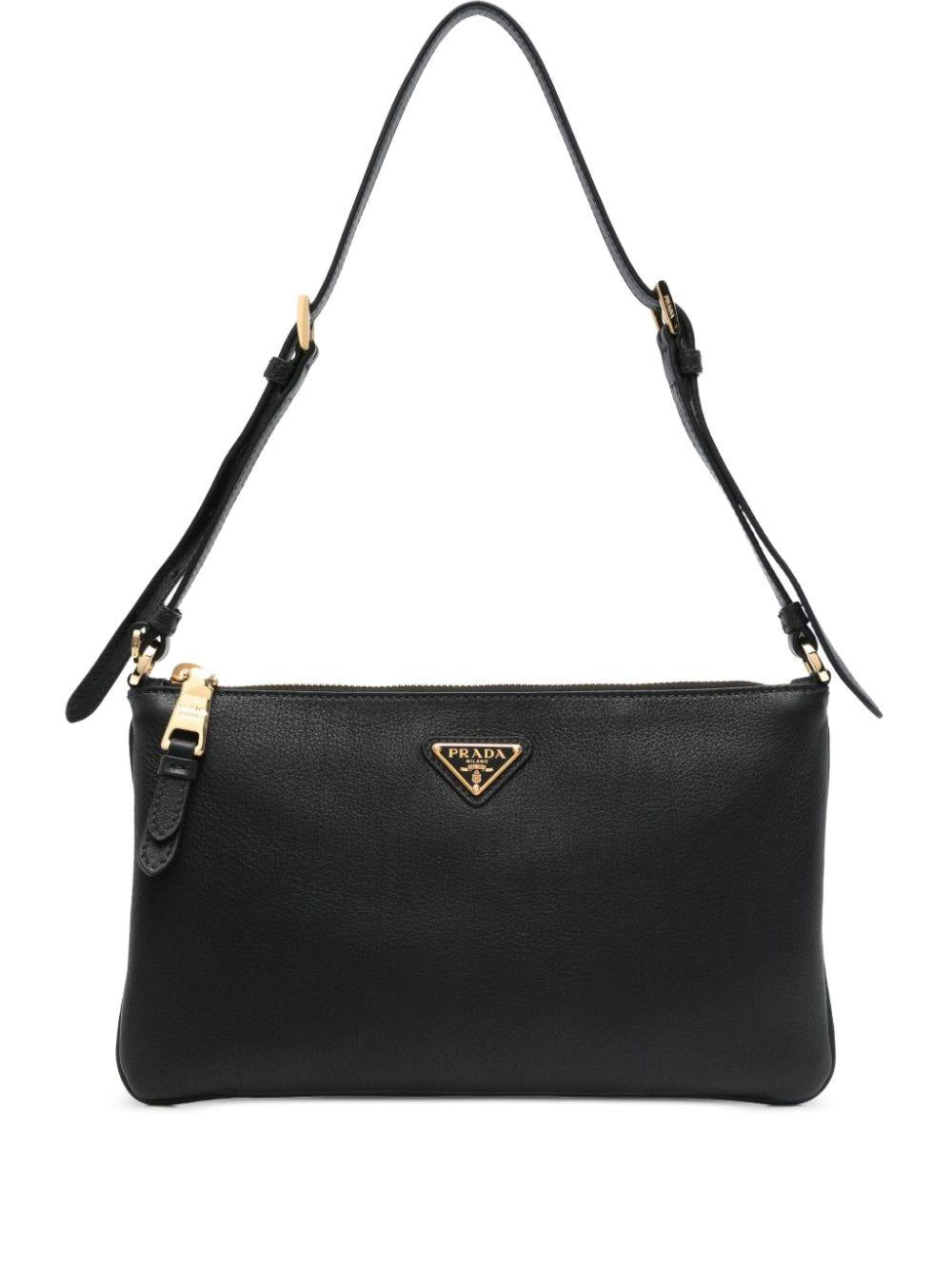 Triangle-logo shoulder bag<BR/><BR/><BR/> 1BC238 2CYSF03BH PRADA