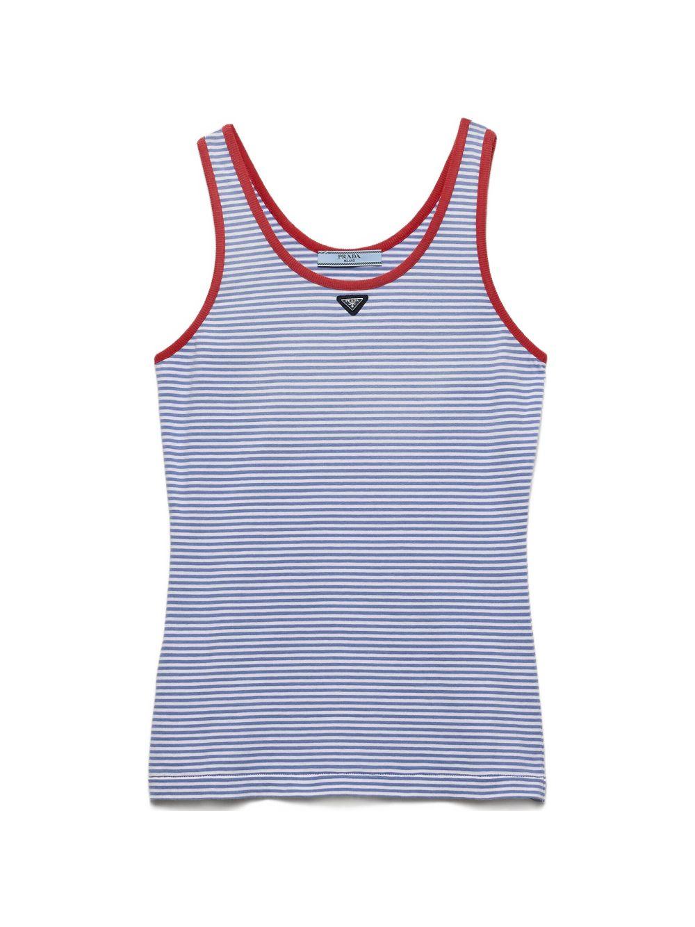 Striped cotton jersey tank top 39659186H S-OOOF0X36 PRADA