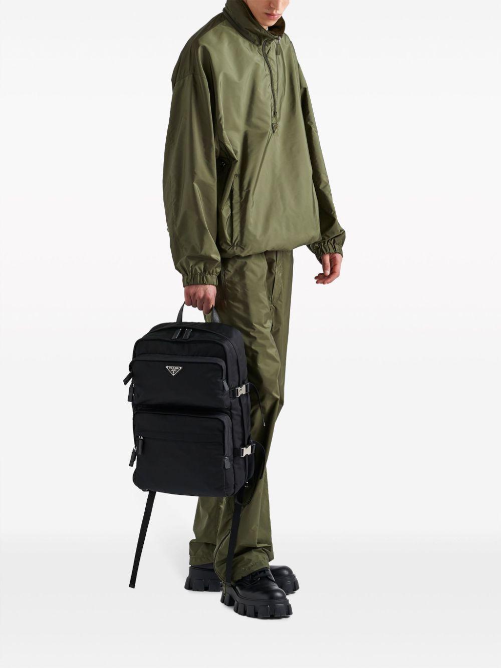 Re-Nylon Saffiano leather backpack<BR/><BR/><BR/> 2VZ101 2DMGF0002 PRADA