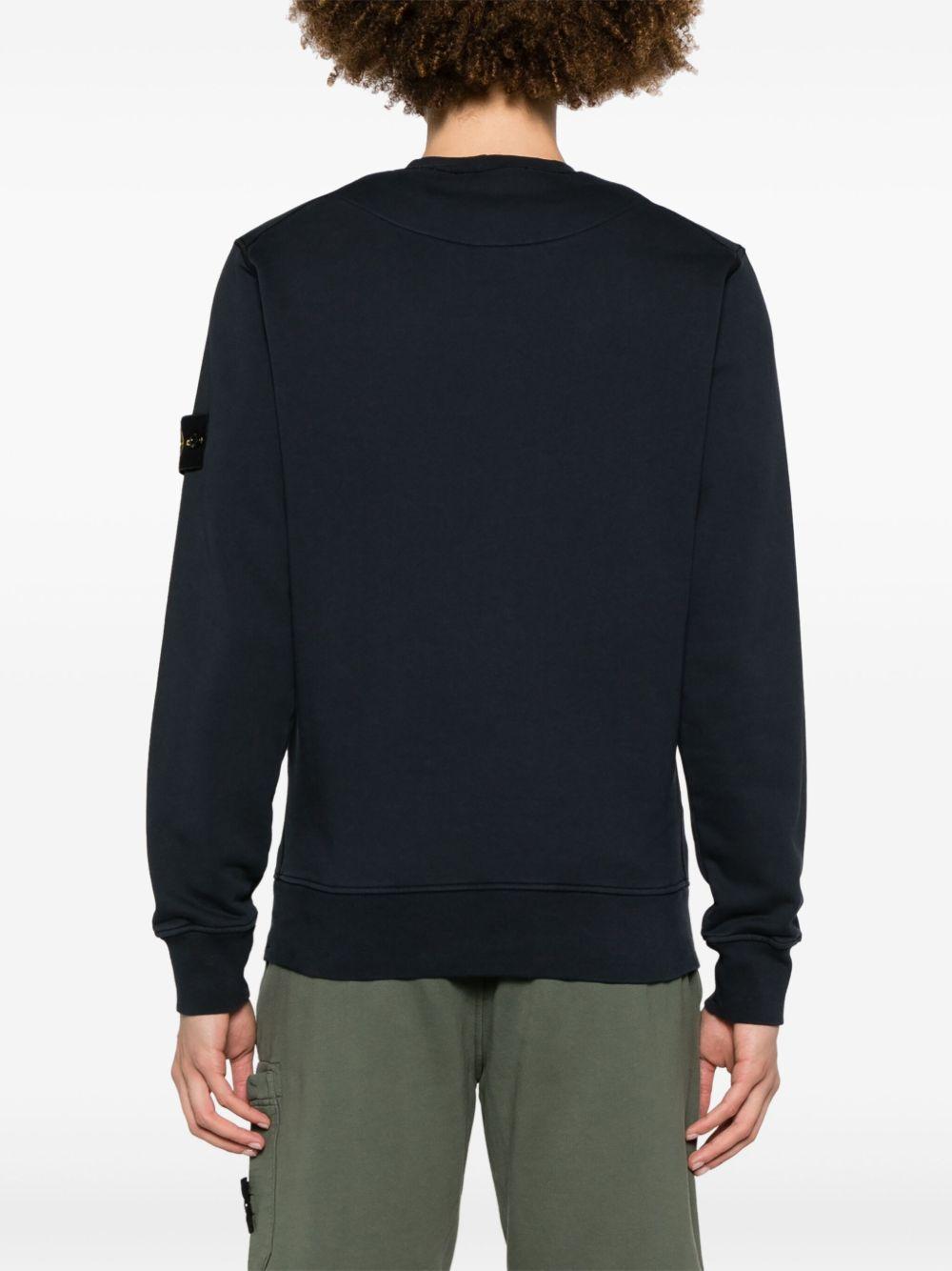 Compass-appliqué cotton sweatshirt<BR/><BR/><BR/> 6100044 S0051V0020 STONE ISLAND