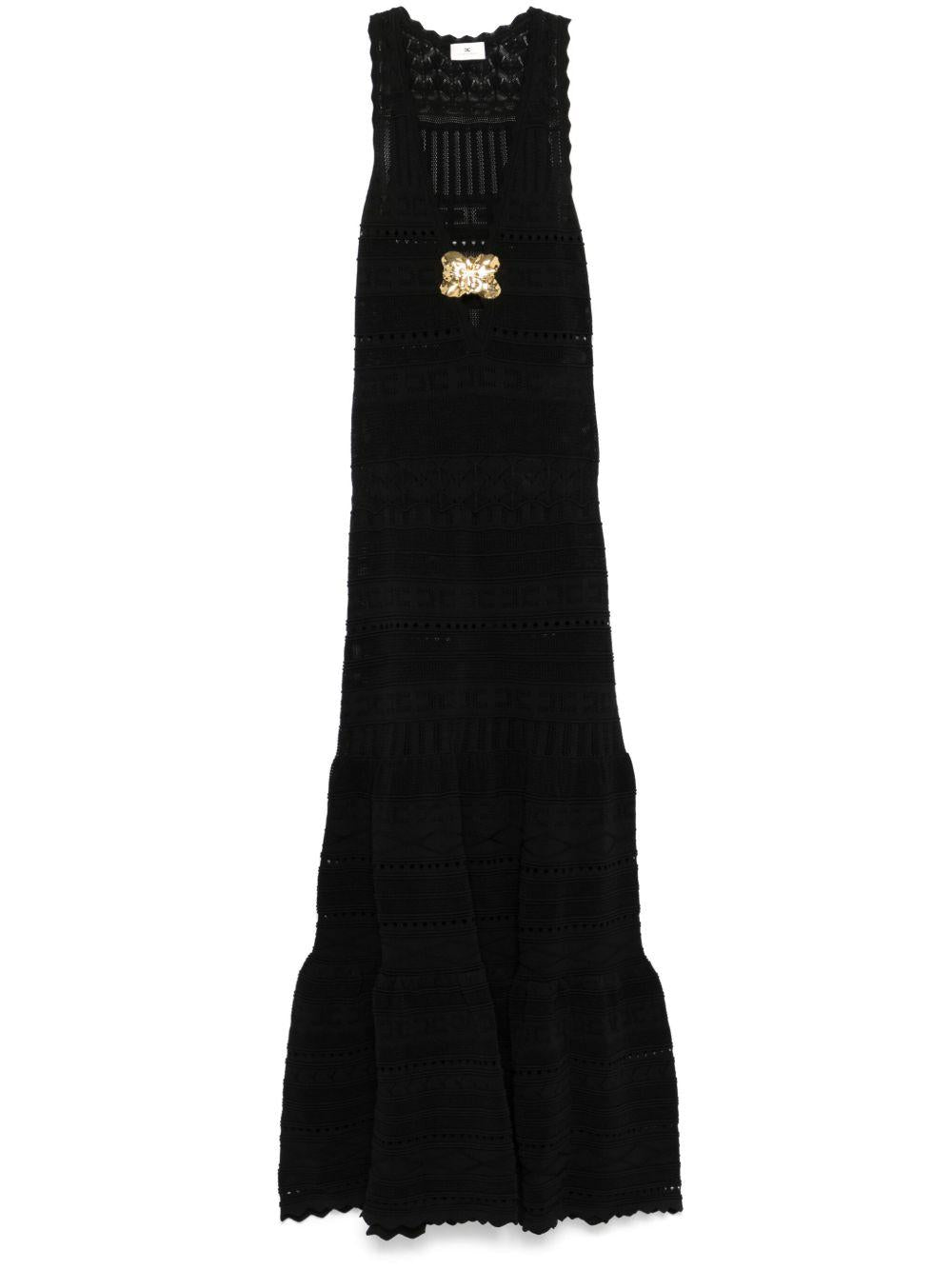 Jewel-detail openwork maxi dress<BR/><BR/><BR/> AM72S52E2 110 ELISABETTA FRANCHI