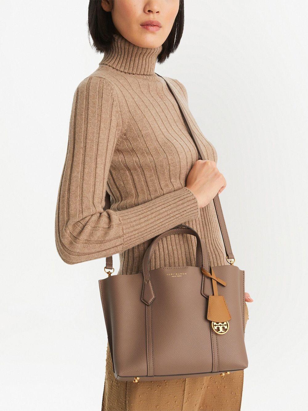 Leather logo-print bag<BR/><BR/><BR/> 81928 093 TORY BURCH