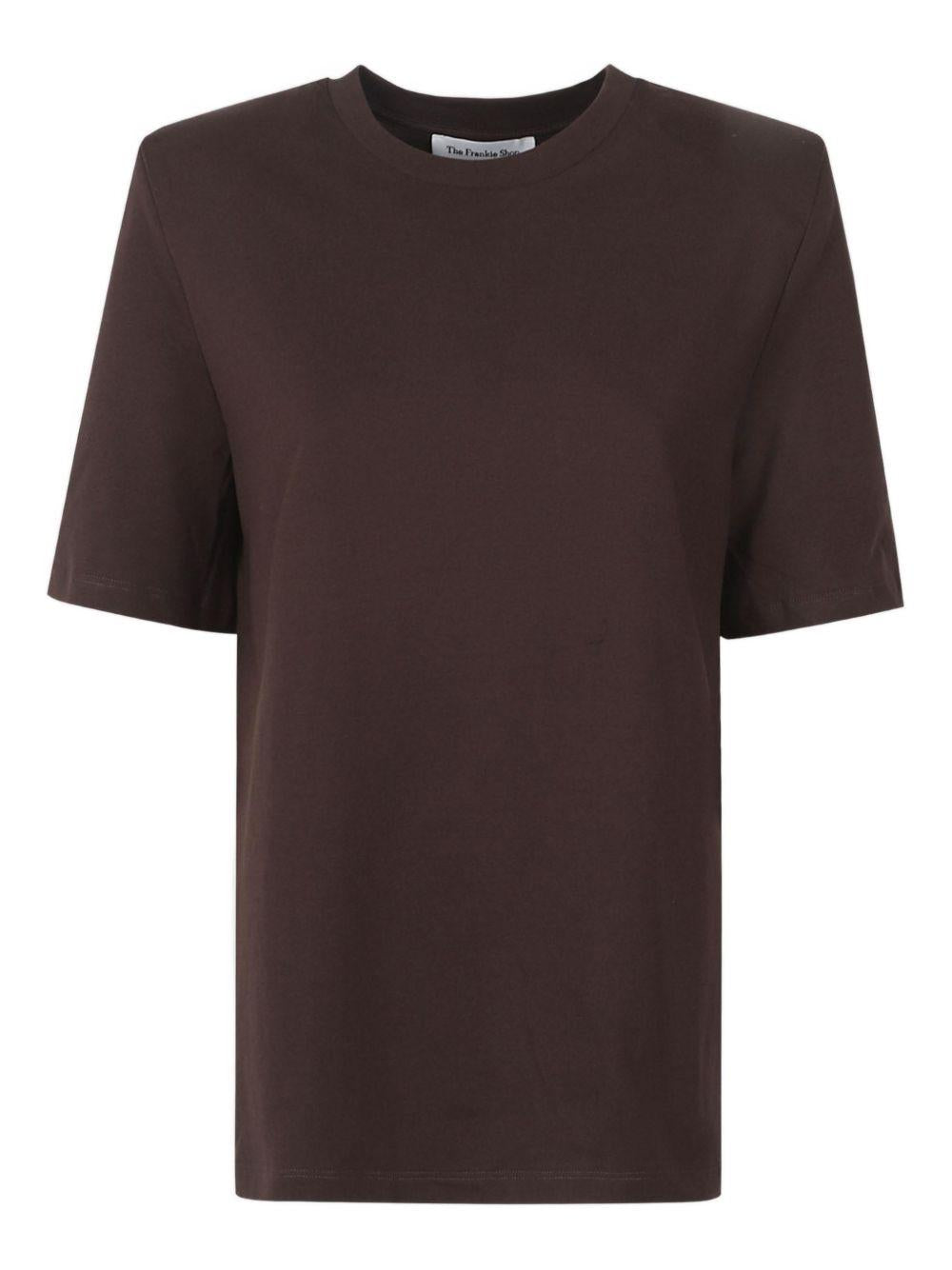 CARRINGTON PADDED SHOULDER TEE TSFS21180200 BROWN THE FRANKIE SHOP