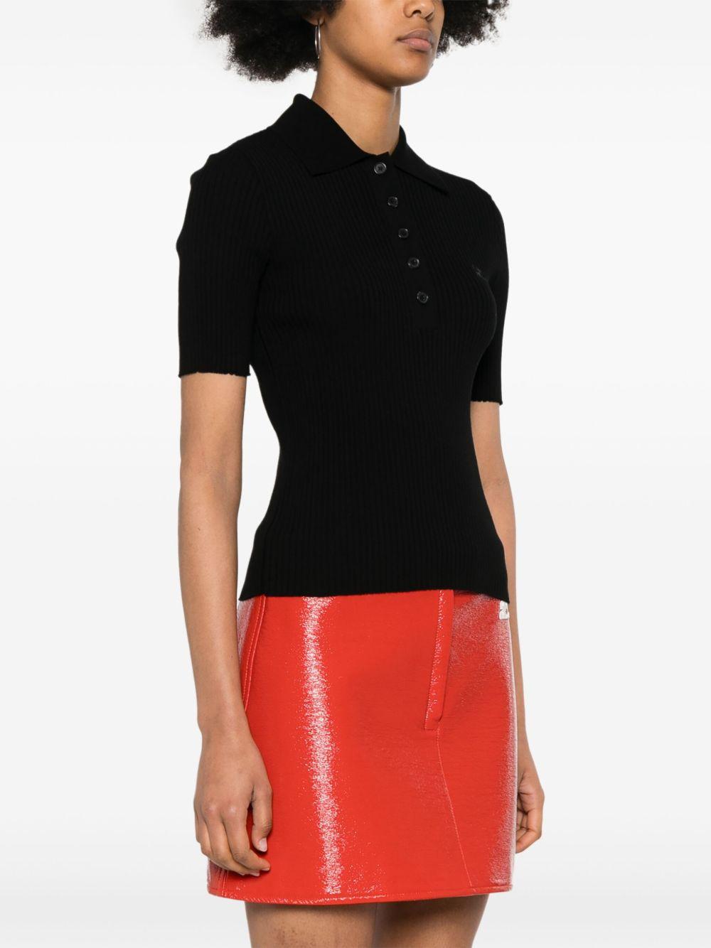 ICONIC RIB KNIT POLO SHIRT VESMPO029FI0001 9999 COURRÈGES