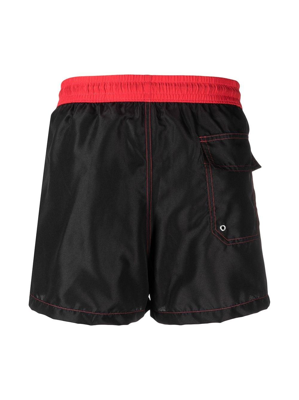 Red/black two-tone swim shorts CC94M050300 02 GCDS