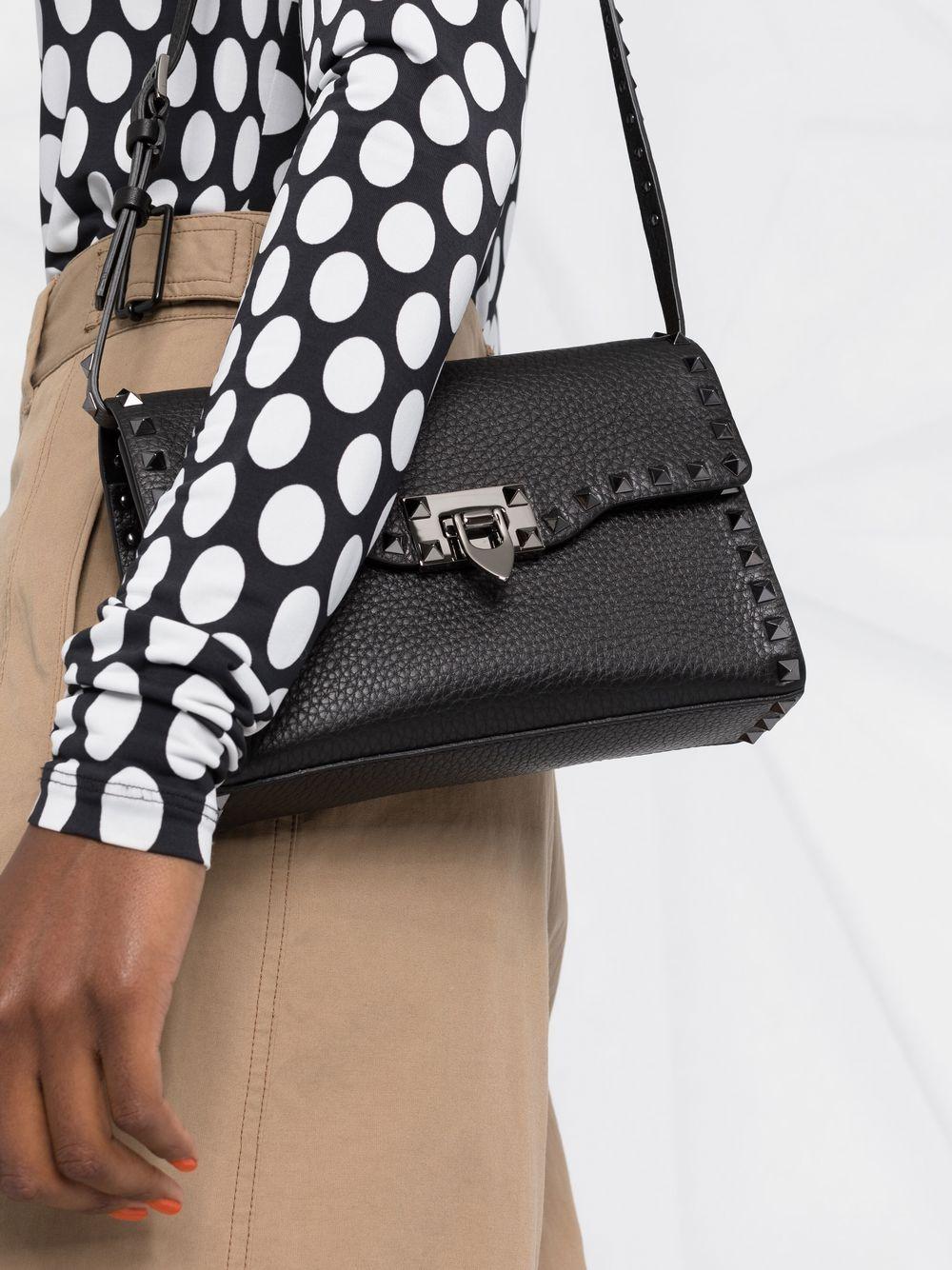 Small Rockstud leather crossbody bag<BR/><BR/><BR/> 6W2B0181HAD 0NO VALENTINO GARAVANI