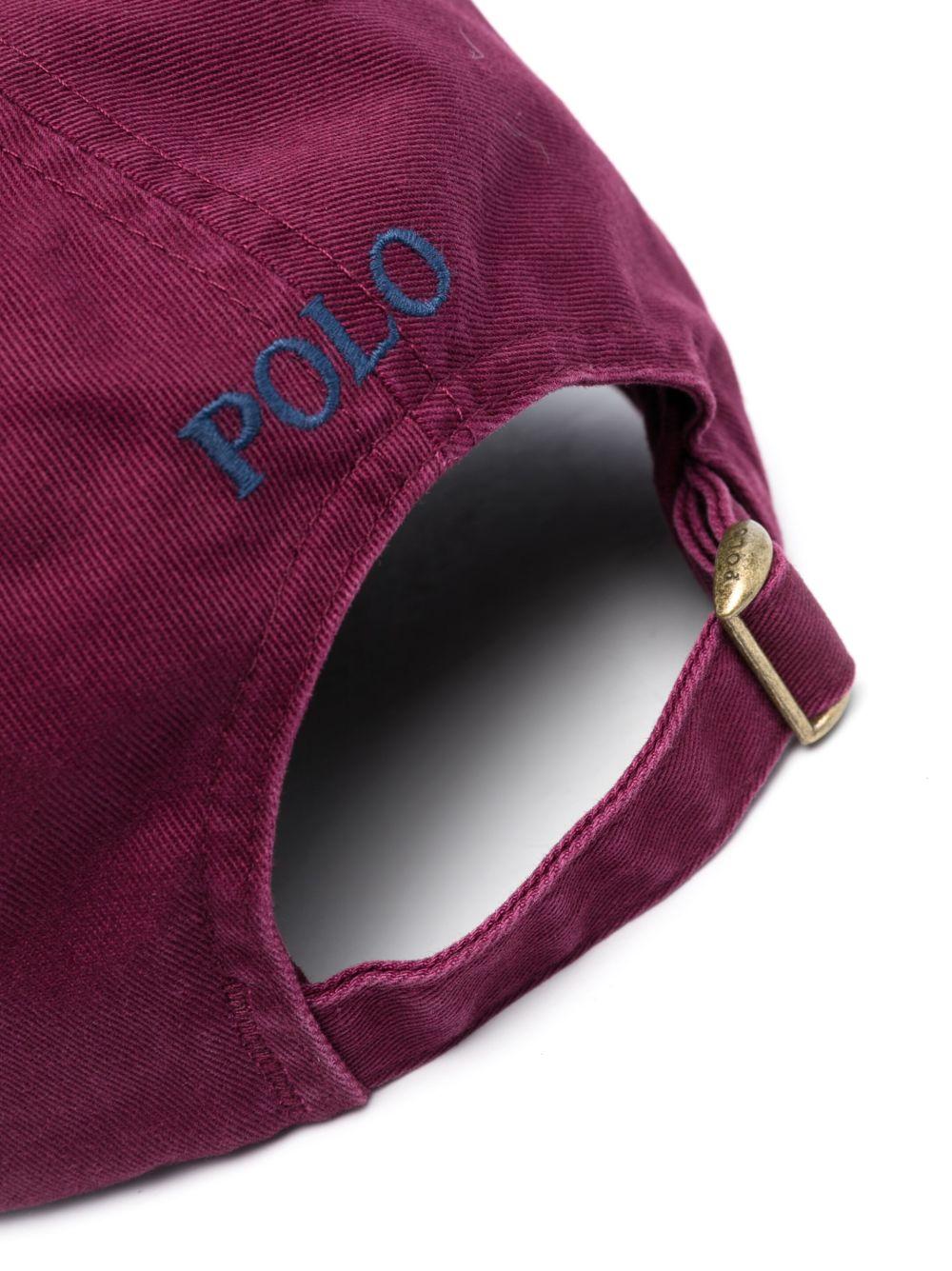 Logo-embroidered baseball cap<BR/><BR/> 710667709032 CLASSIC WINE POLO RALPH LAUREN