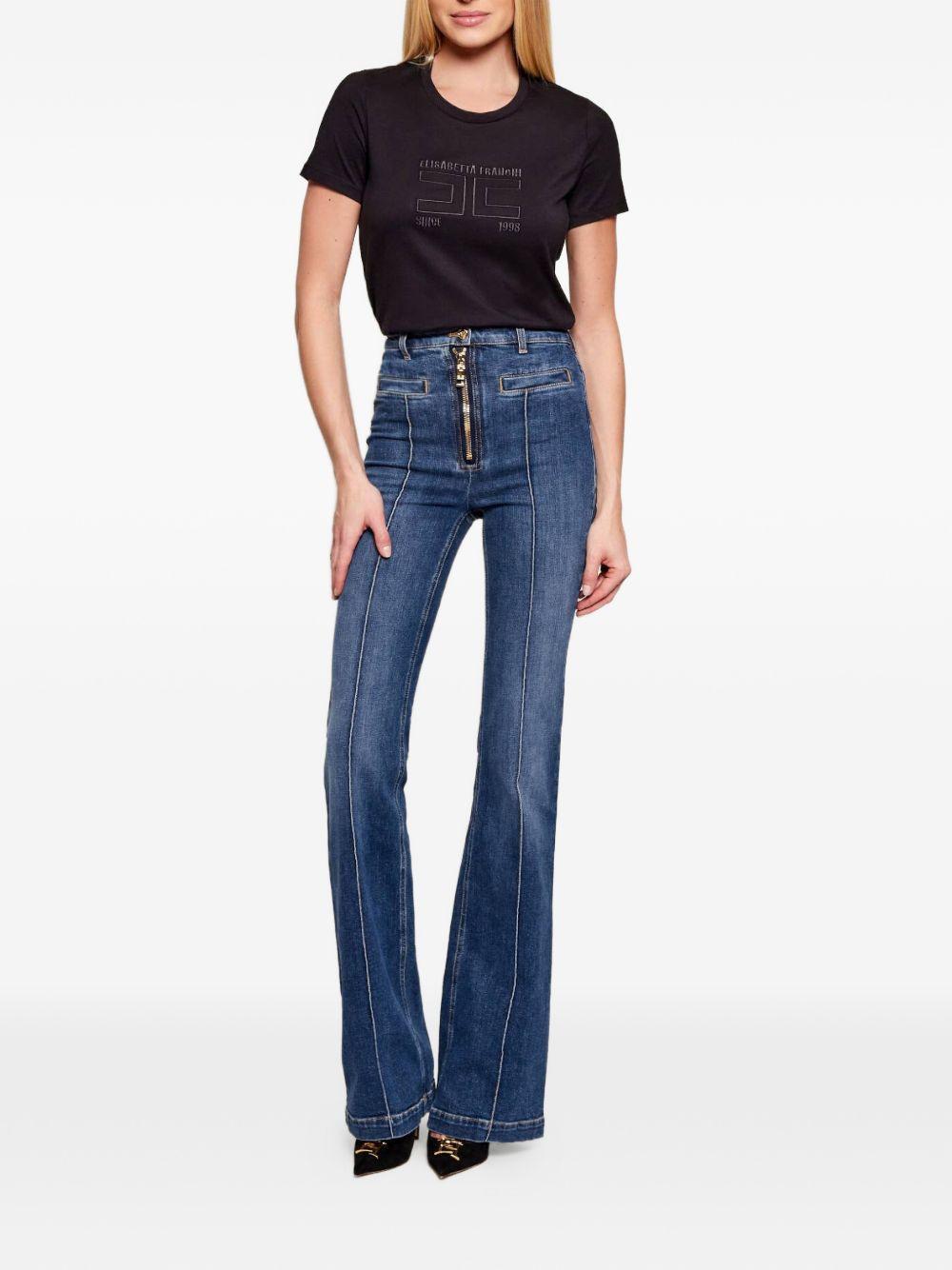 Jersey T-shirt with embroidered logo MA71G61E2 110 ELISABETTA FRANCHI