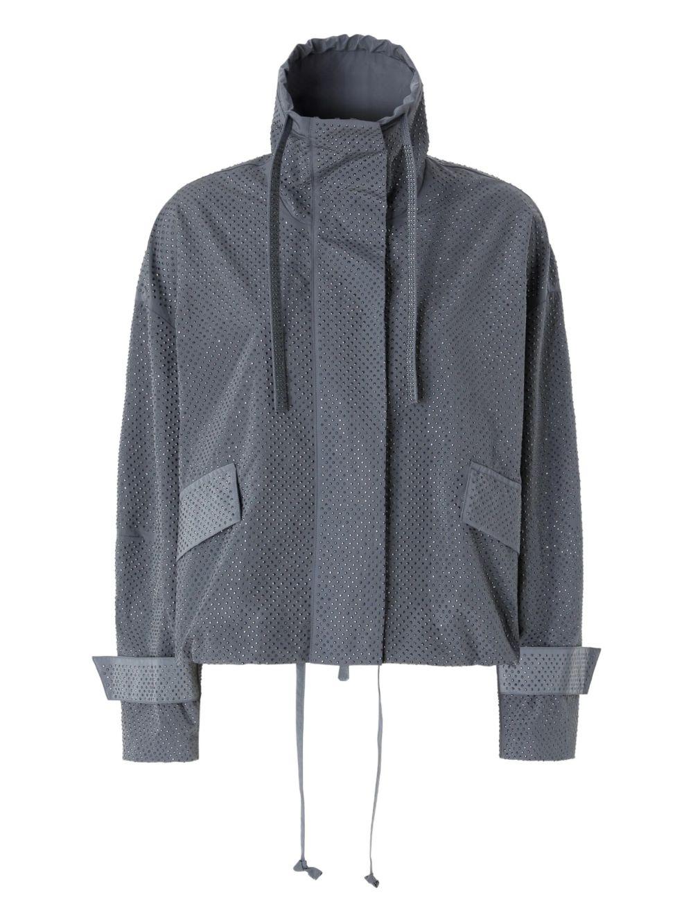 Blouson jacket with all-over micro studs 106166 A31VK05 PINKO