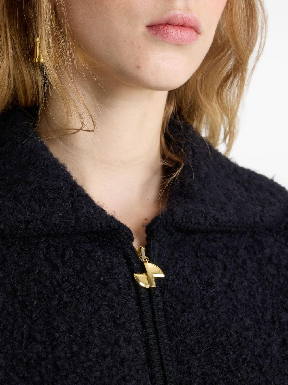 Bouclé bomber jacket in wool and alpaca blend KN2898077 999B PATOU