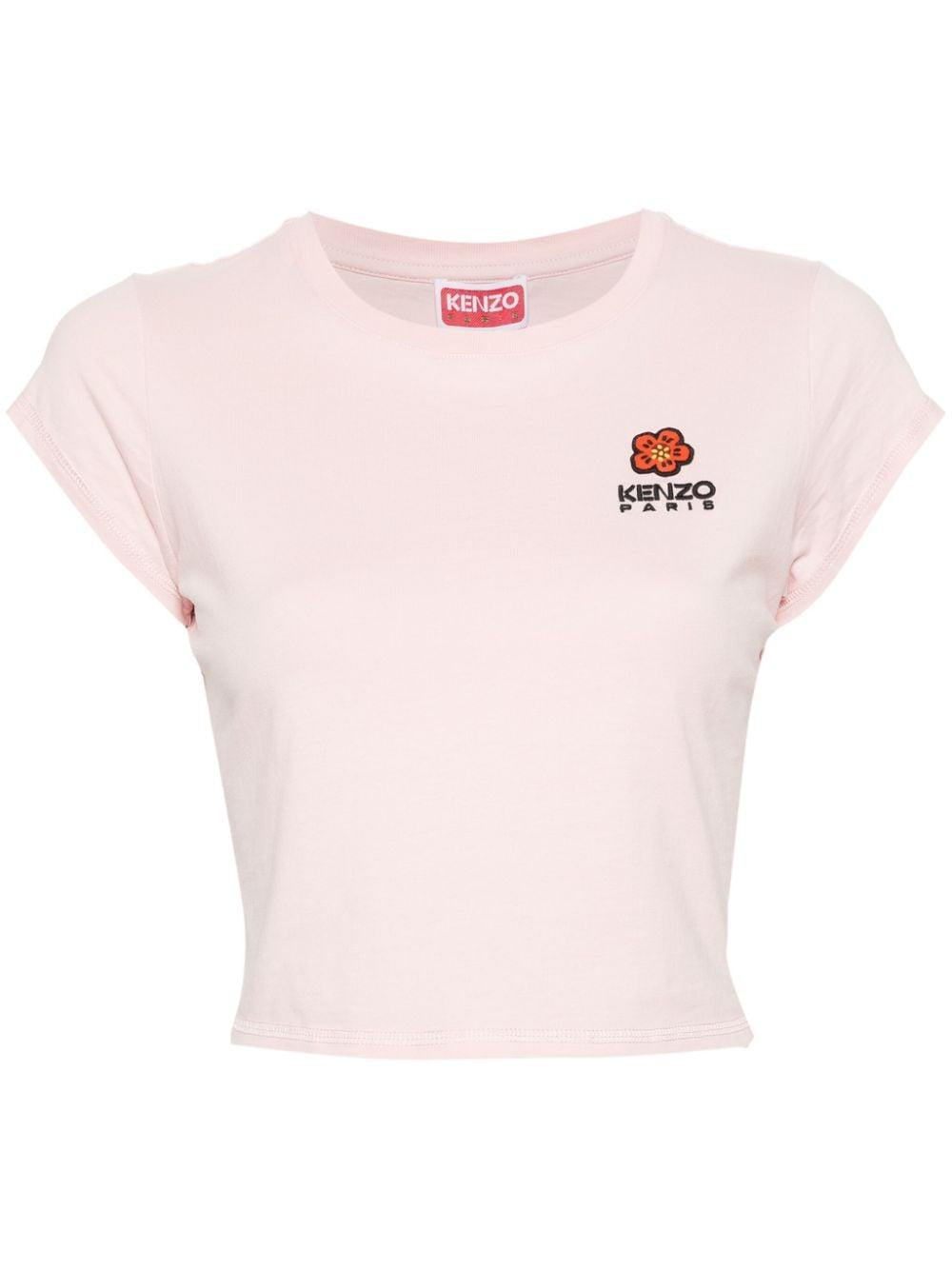Boke Flower-appliqué T-shirt<BR/><BR/><BR/> FE52TS0914SO 34 KENZO