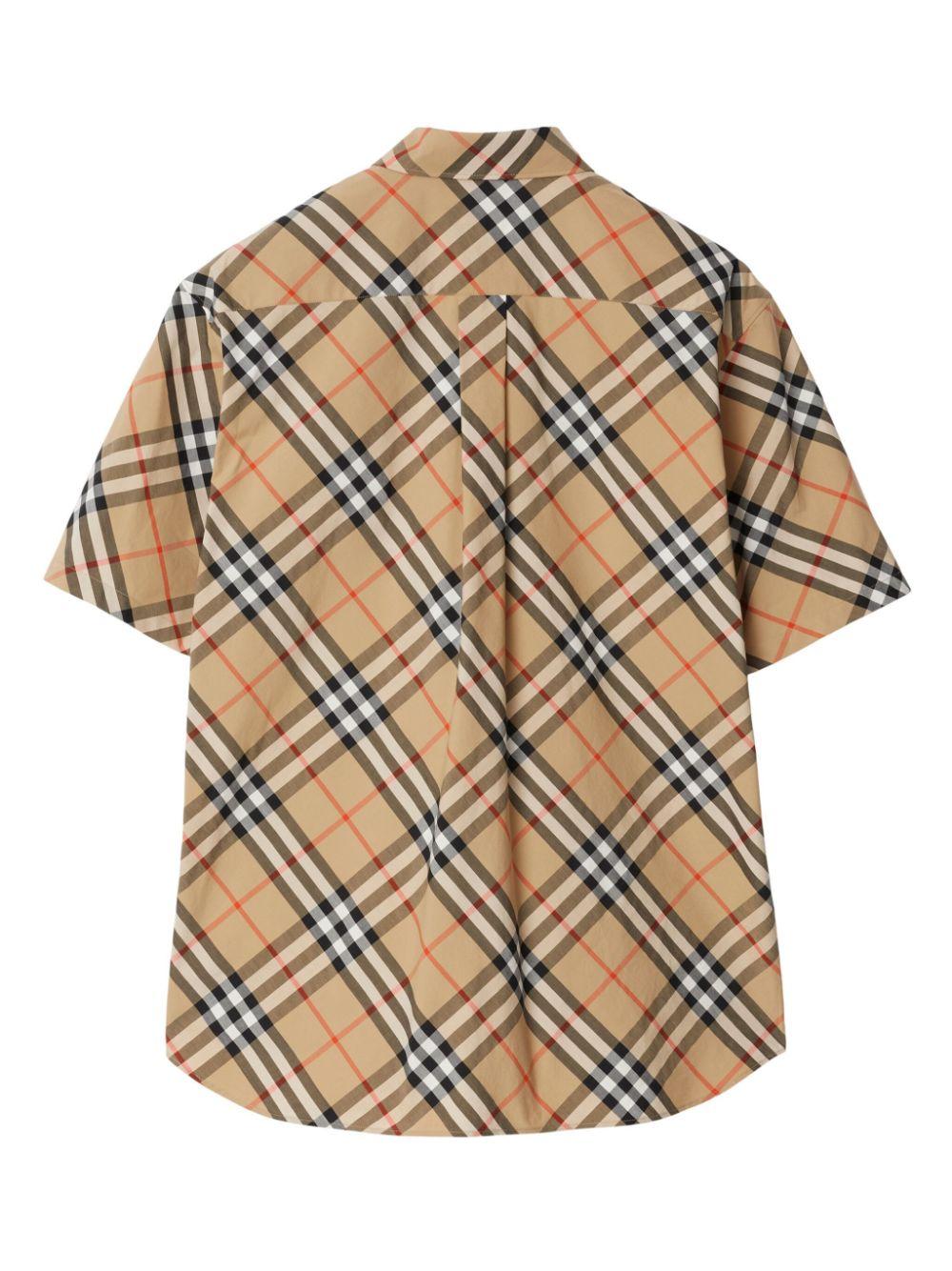 Checked cotton shirt<BR/><BR/><BR/> 8087637 B9368 BURBERRY