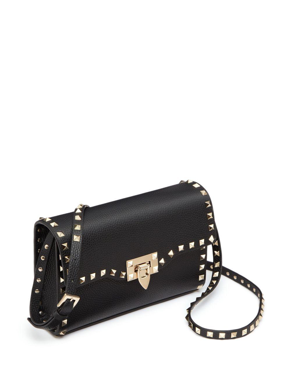 Small Rockstud crossbody bag<BR/><BR/><BR/> 6W2B0181VSF 0NO VALENTINO GARAVANI