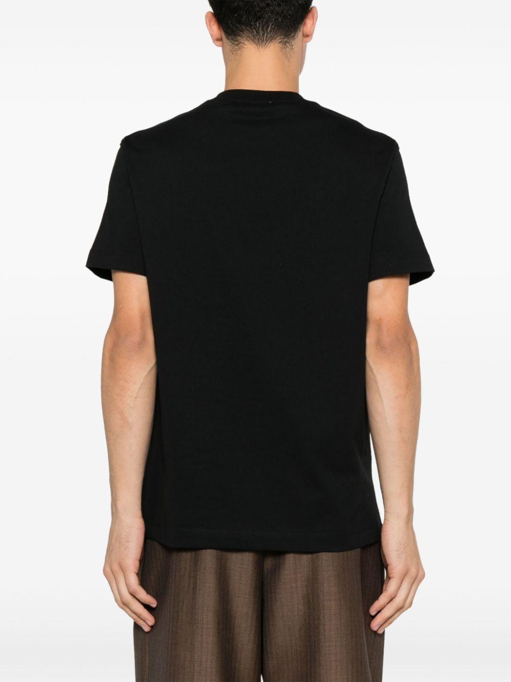 Check-logo patch cotton T-shirt<BR/><BR/><BR/> 8104889 A1189 BURBERRY