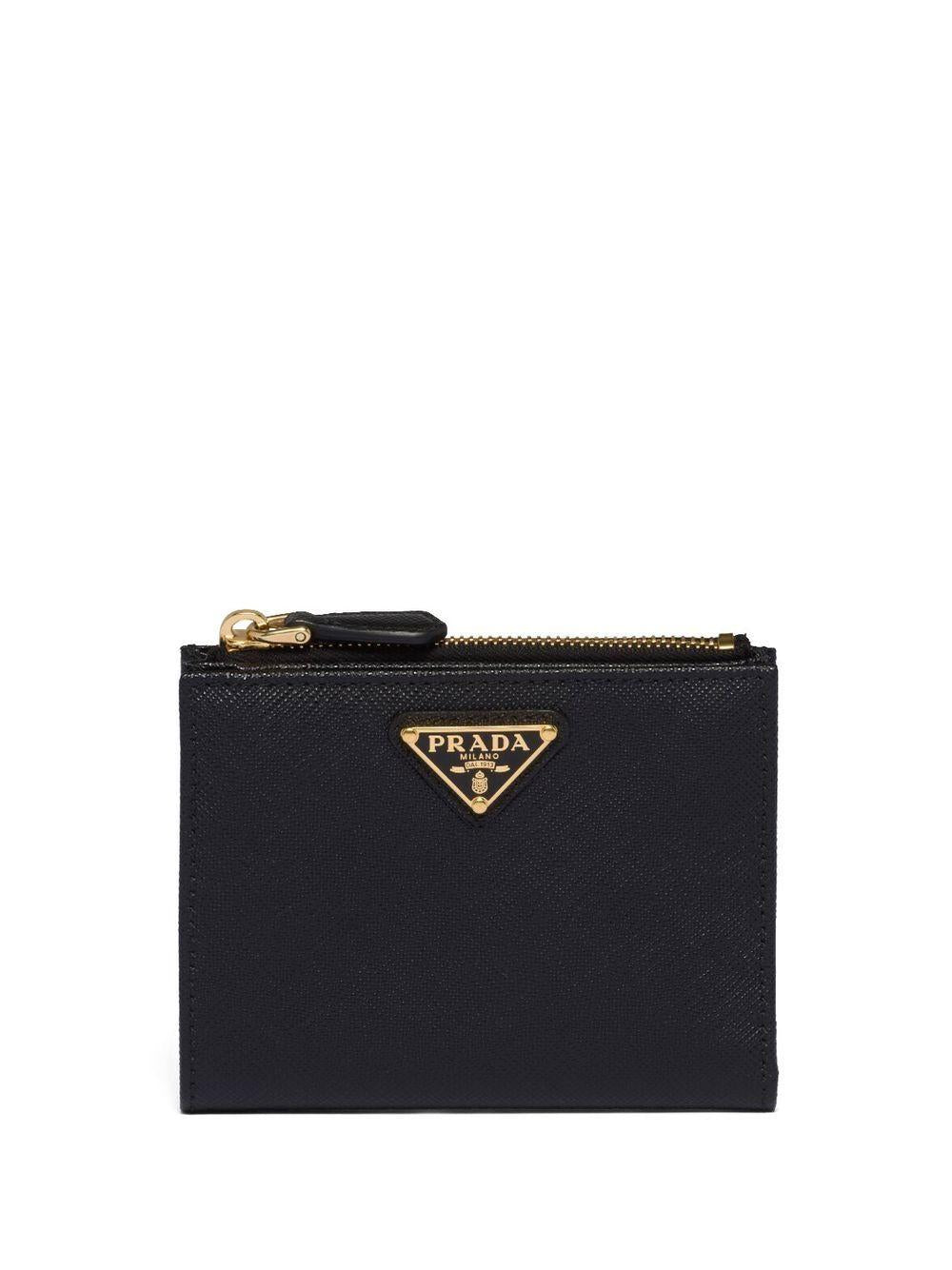 Triangle-logo Saffiano leather wallet 1ML050QHH F0002 PRADA