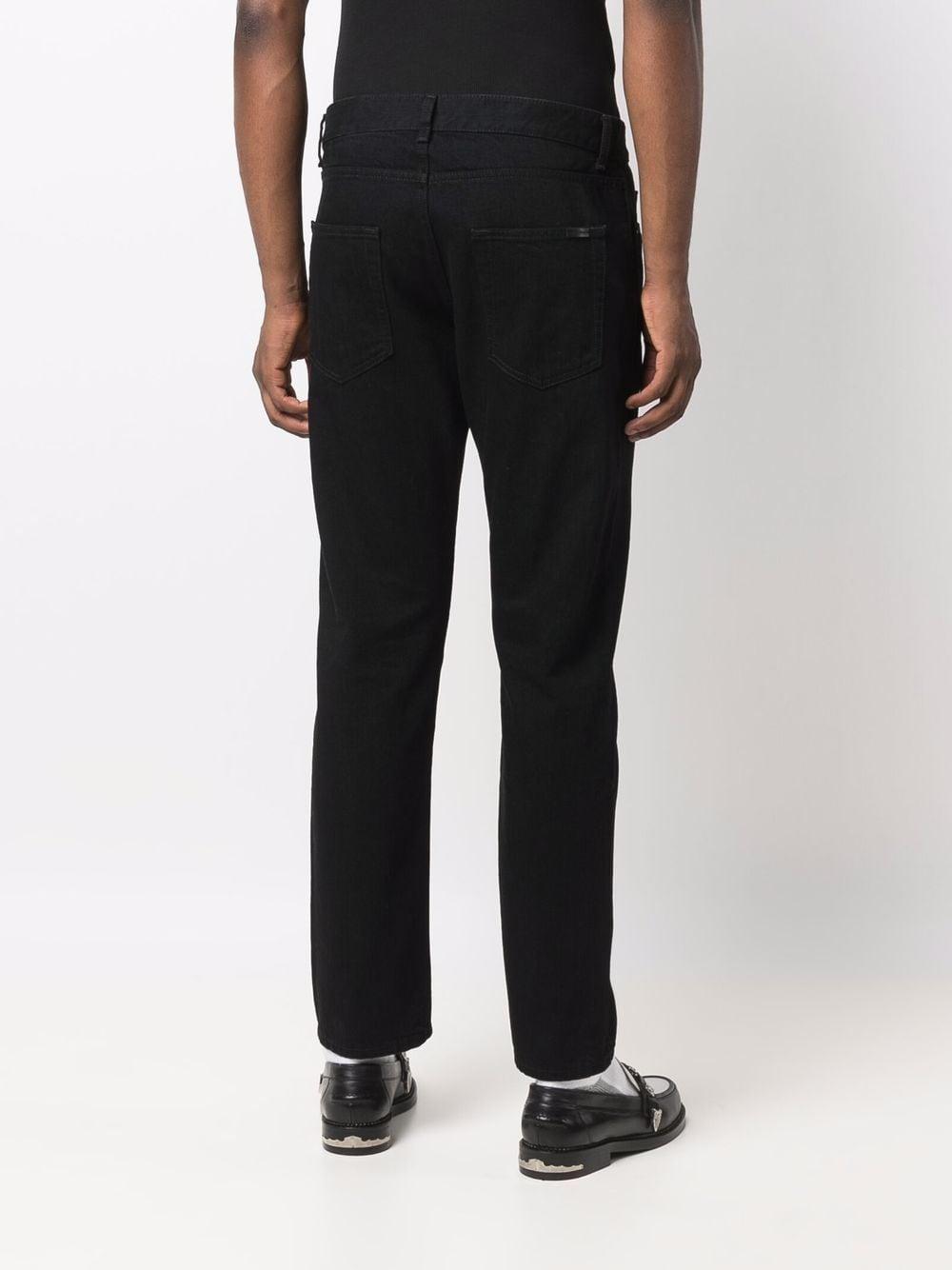 Black cotton cropped straight-leg jeans 670614YF899 1220 SAINT LAURENT