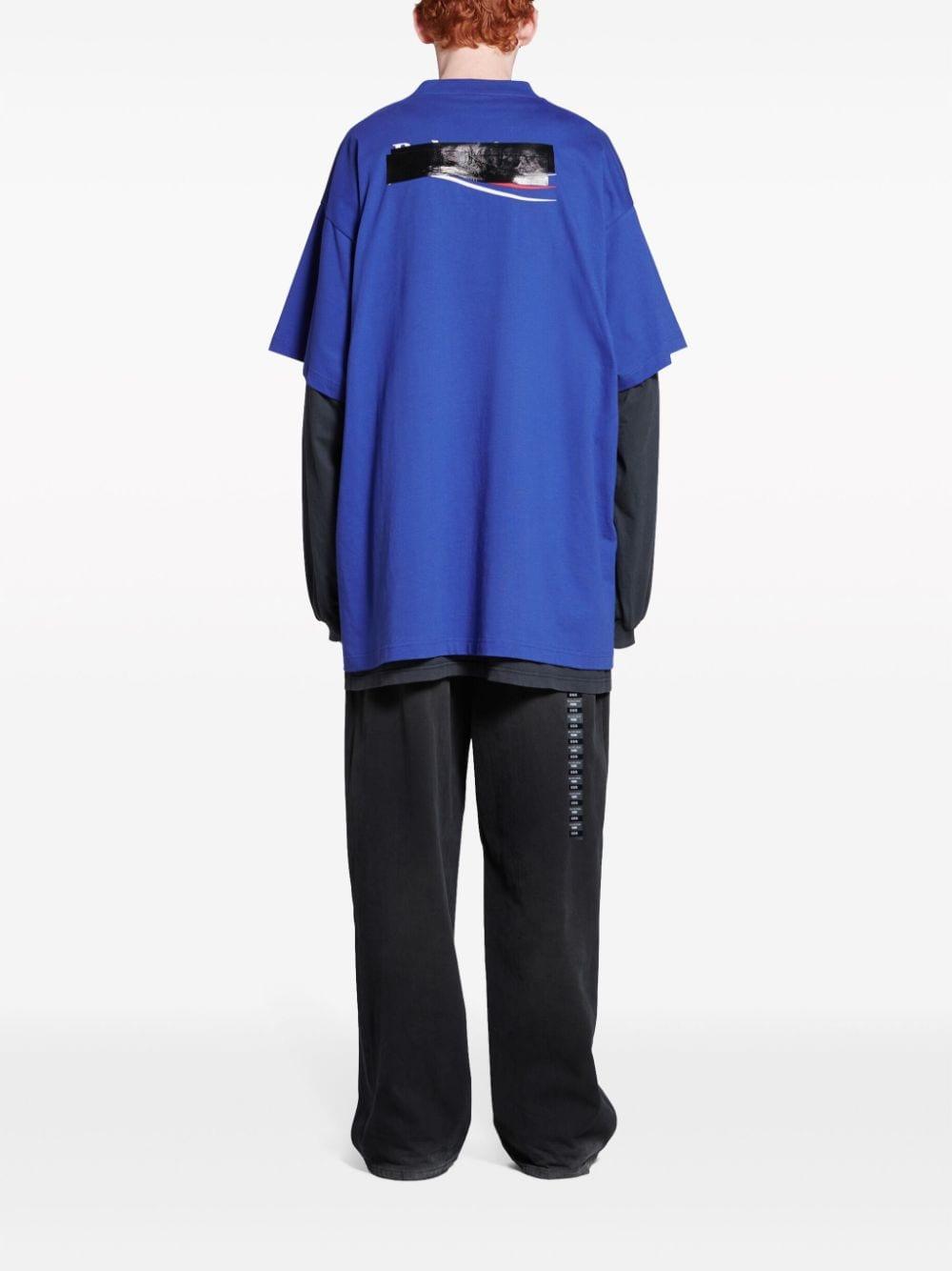 Gaffer Political Campaign-print T-shirt<BR/><BR/> 712398 TNVG14019 BALENCIAGA