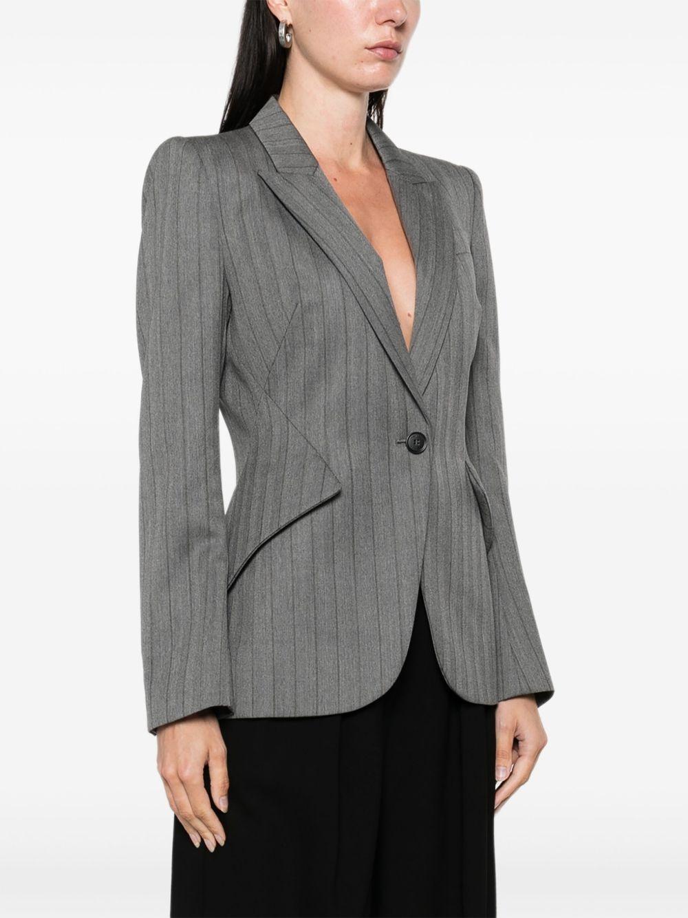 Herringbone Single-breasted Jacket 839134 QJAFE1121 ALEXANDER MCQUEEN
