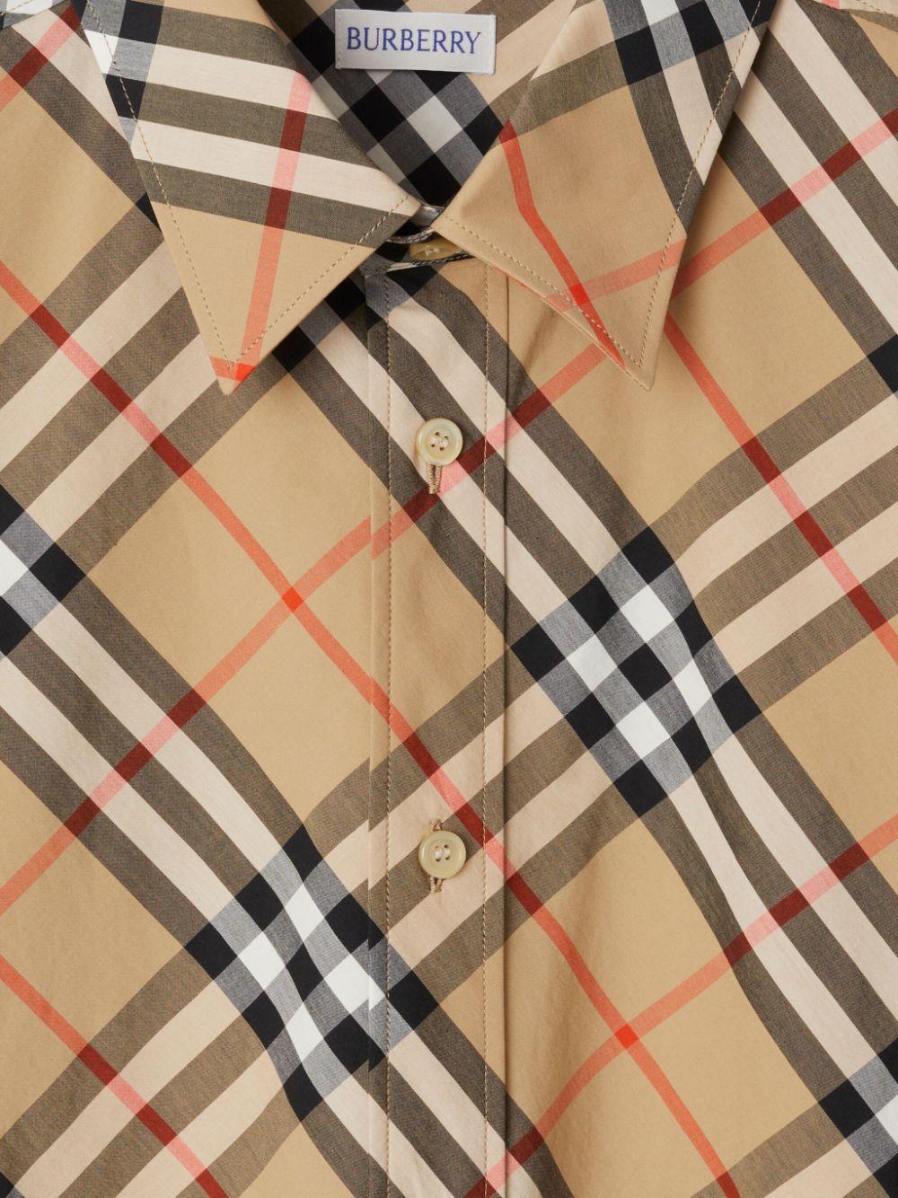 Checked cotton shirt<BR/><BR/><BR/> 8087637 B9368 BURBERRY