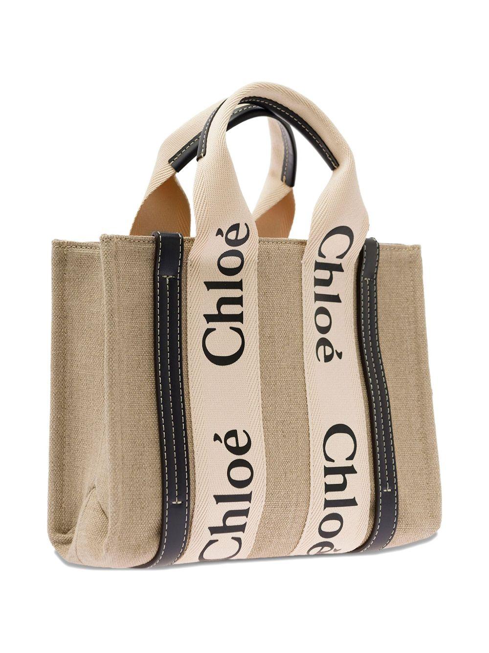 Woody small linen tote bag CHC22AS397I26 91J CHLOÉ