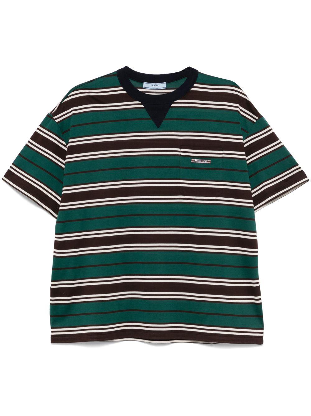 Stripes T-shirt 39610 16XTF0KBL PRADA