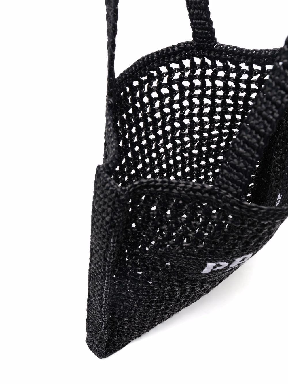 Interwoven-design logo-print shoulder bag<BR/><BR/><BR/> 1BG393 2C2TF0002 PRADA