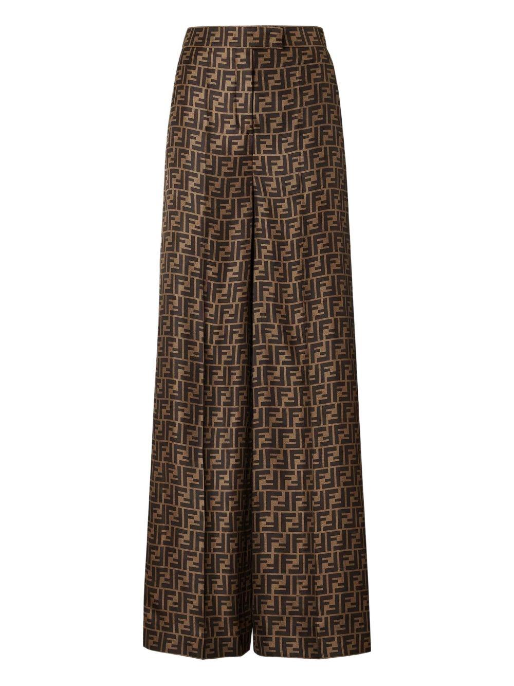 Wide leg trousers with trouser crease FR6606 A8G3F118W FENDI