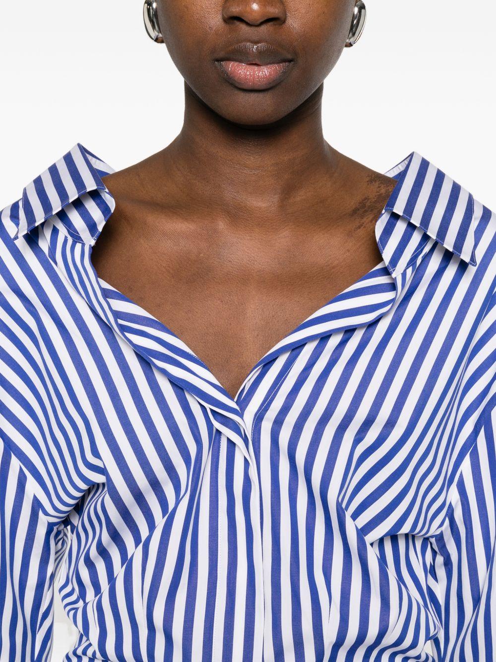 Slashed striped shirt in poplin BW61JH16CN 977 GIVENCHY