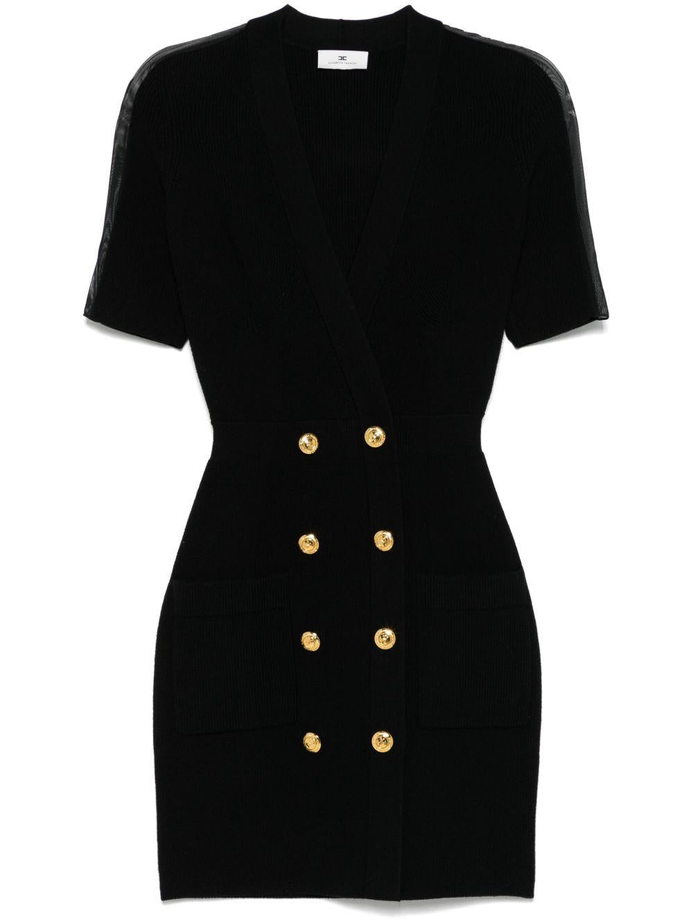 Robe Manteau in maglia con tulle AM66S51E2 110 ELISABETTA FRANCHI