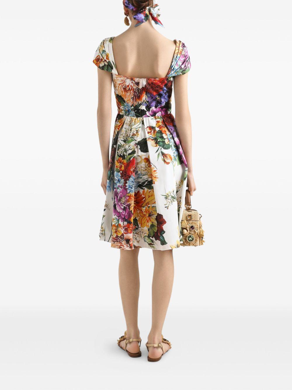 Flower bouquet-print poplin dress F6TVKT HS5TRHA5PC DOLCE & GABBANA