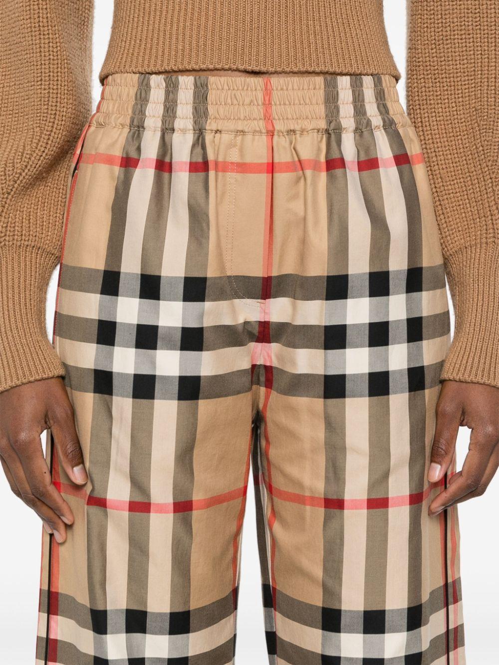 Vintage Check cotton trousers<BR/><BR/><BR/> 8104616 A7028 BURBERRY