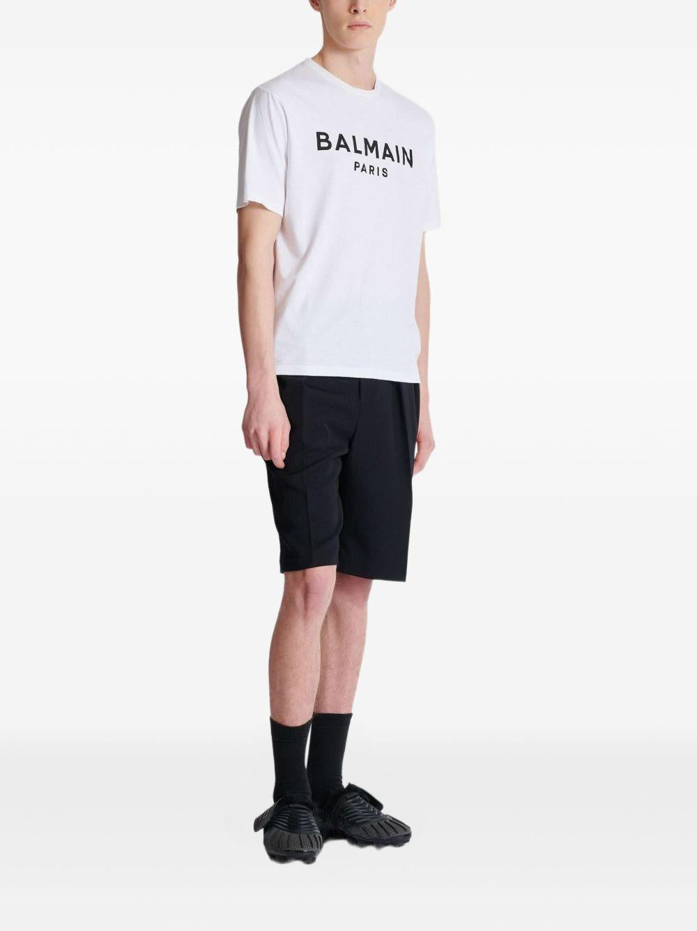 T-shirt with Balmain Paris print FH1EG000BB73 GAB BALMAIN