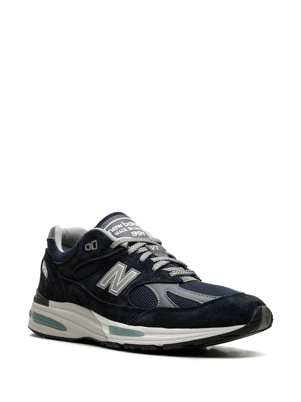 991v2 "Dark Navy" suede sneakers<BR/><BR/><BR/> U991NV2 NAVY D NEW BALANCE