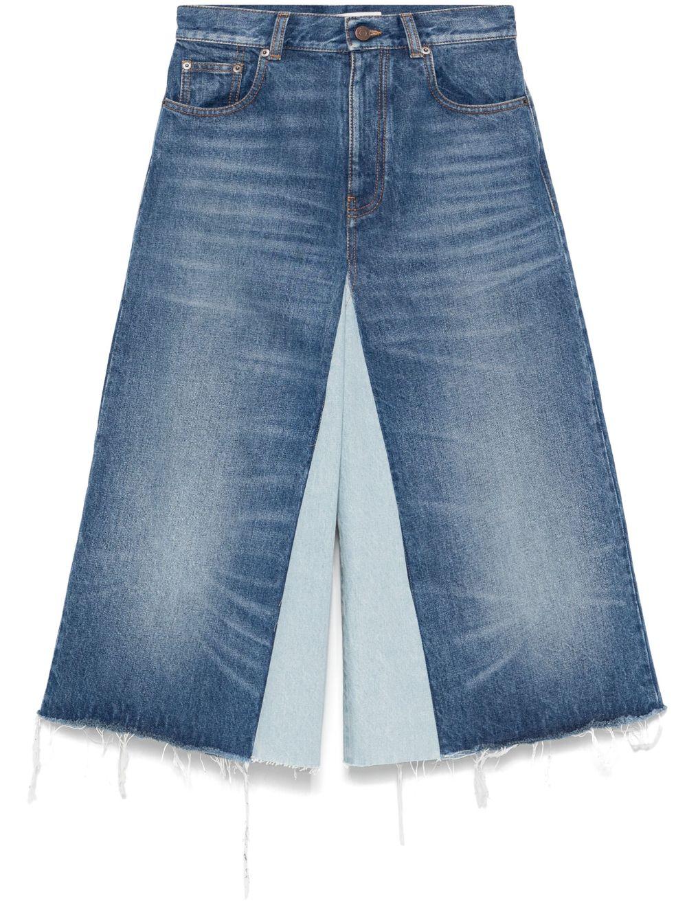 Patchwork denim shorts<BR/><BR/><BR/> CH25SDS02158 476 CHLOÉ
