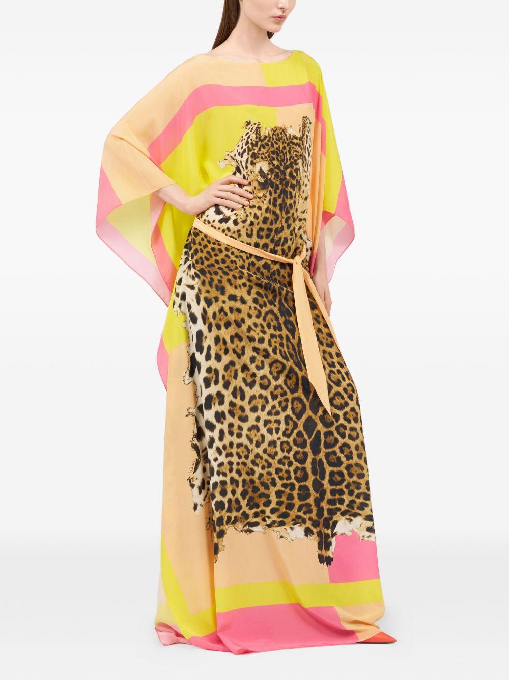 Silk Kaftan with Cavalli Pop Print WQT180 SQR3301000 ROBERTO CAVALLI