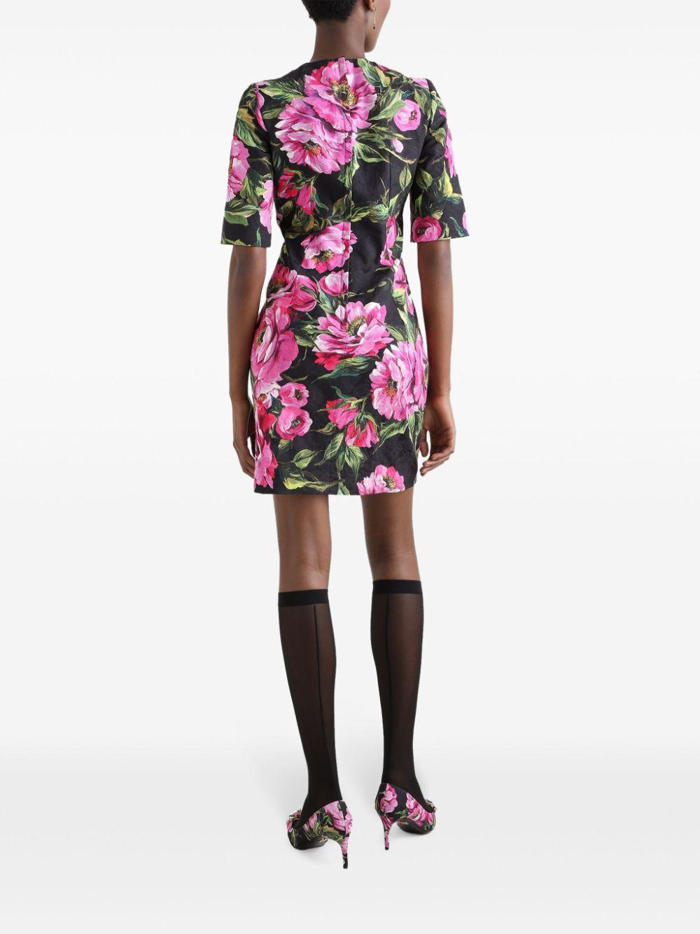 Floral-print mini dress<BR/><BR/><BR/><BR/> F6TMJT FSFN9HN5KR DOLCE & GABBANA