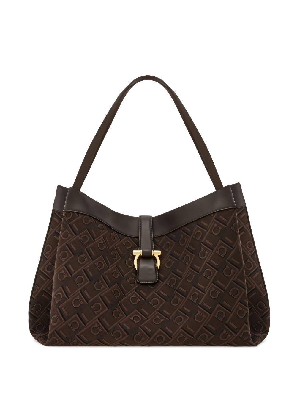 Tote bag Ferragamo Monogram TOTE M 0777395ESPRESSO TESTA DI MORO FERRAGAMO