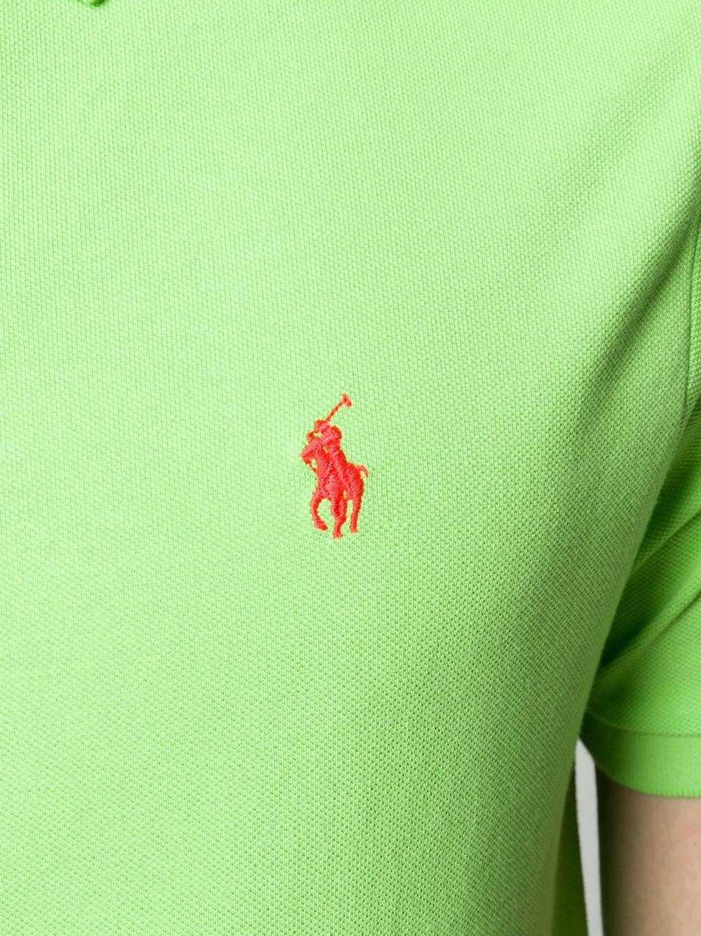 Polo t-shirt with embroidered logo<BR/><BR/> 710795080021 KIWILIME POLO RALPH LAUREN