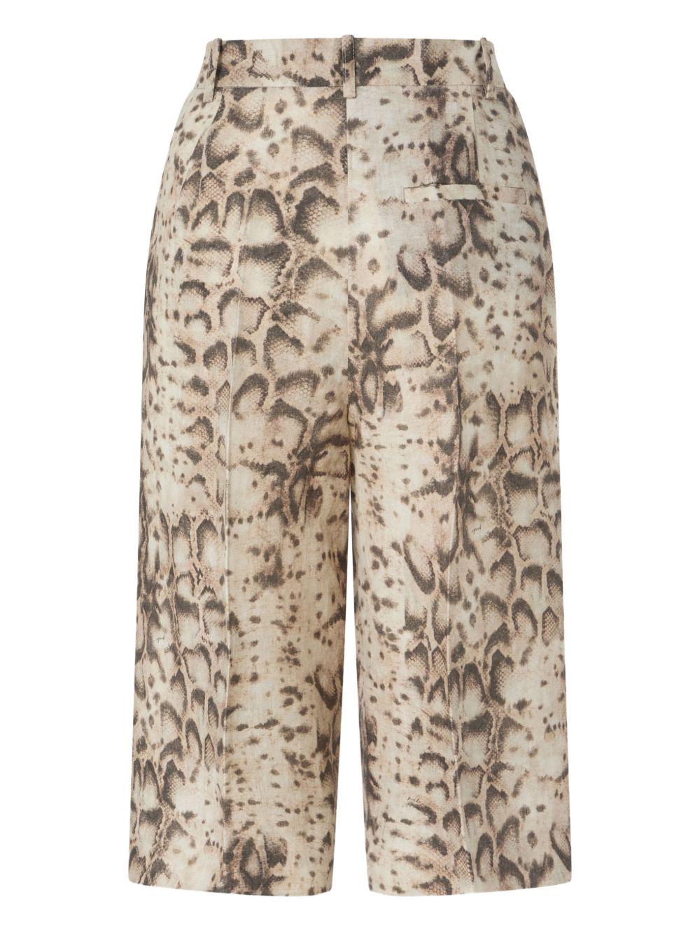 Bermuda shorts with snake print 106870 A3BLCZ9 PINKO