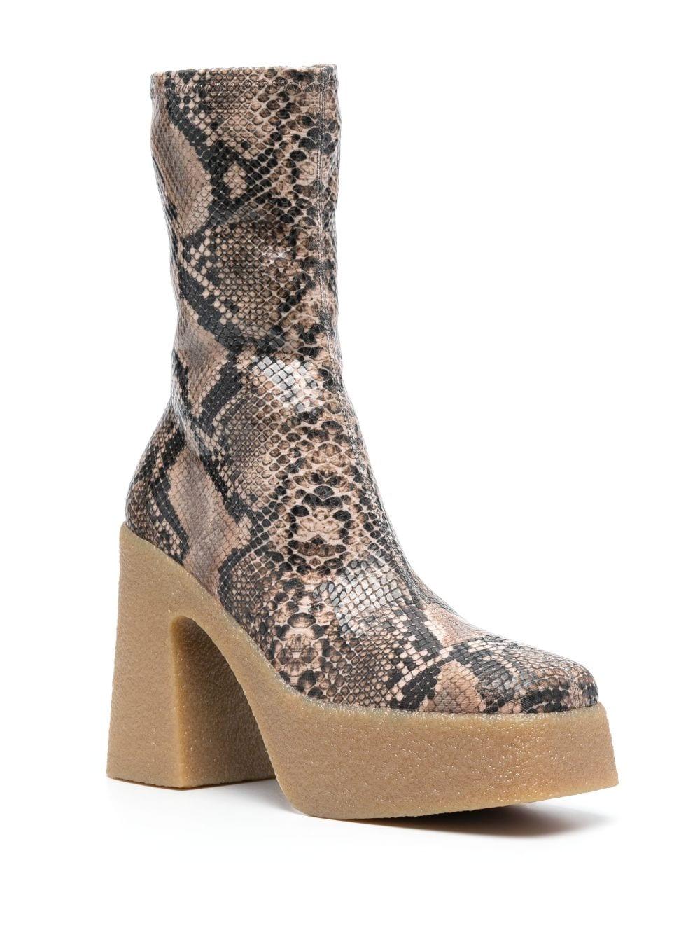105mm snakeskin-effect ankle boots<BR/><BR/> 800252AP0180 2007 STELLA McCARTNEY