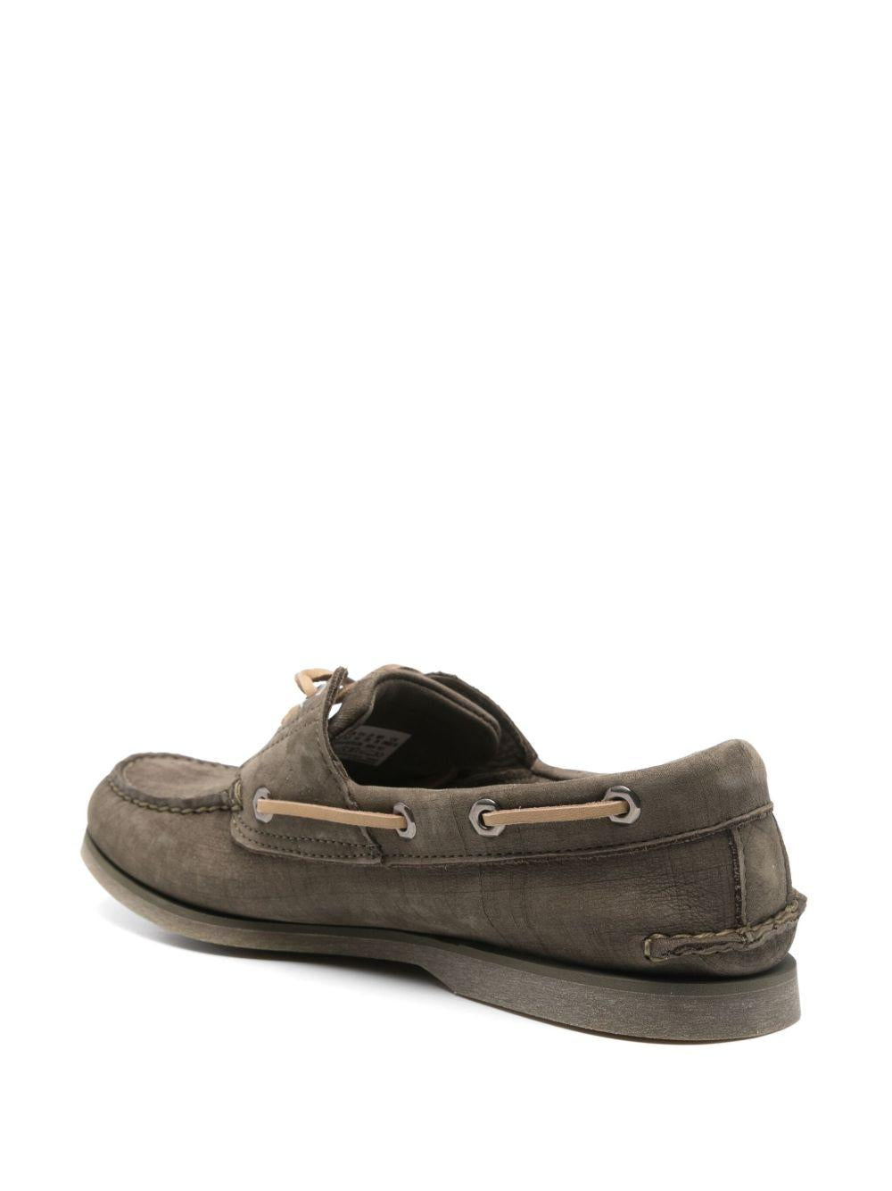 Classic Green Leather Boat Shoes TB0A4187 EO81 TIMBERLAND