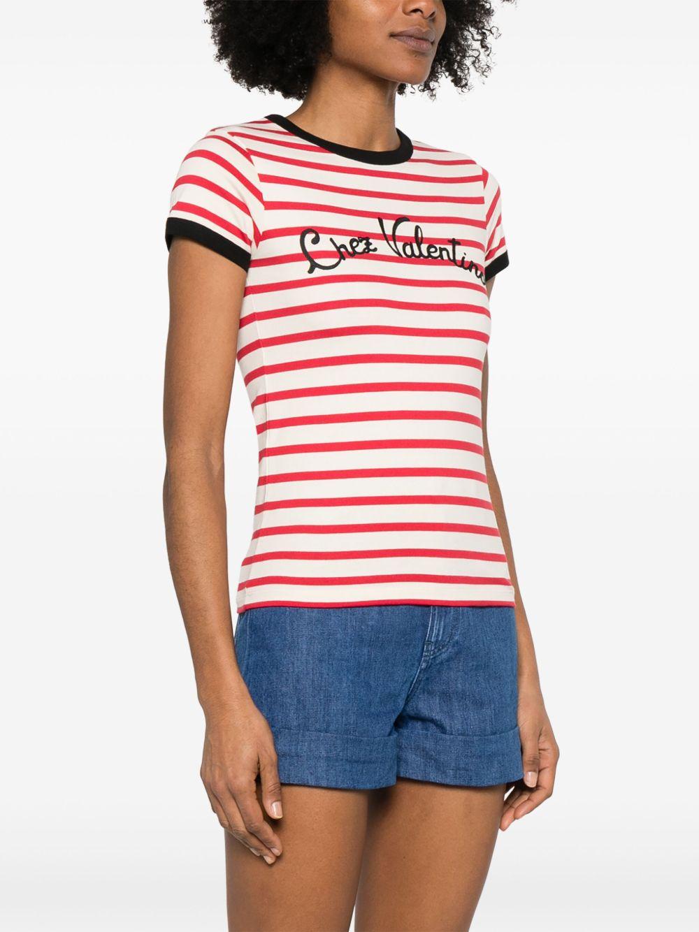 Chez Valentino striped T-shirt 6B3MG24P961 AS0 VALENTINO GARAVANI
