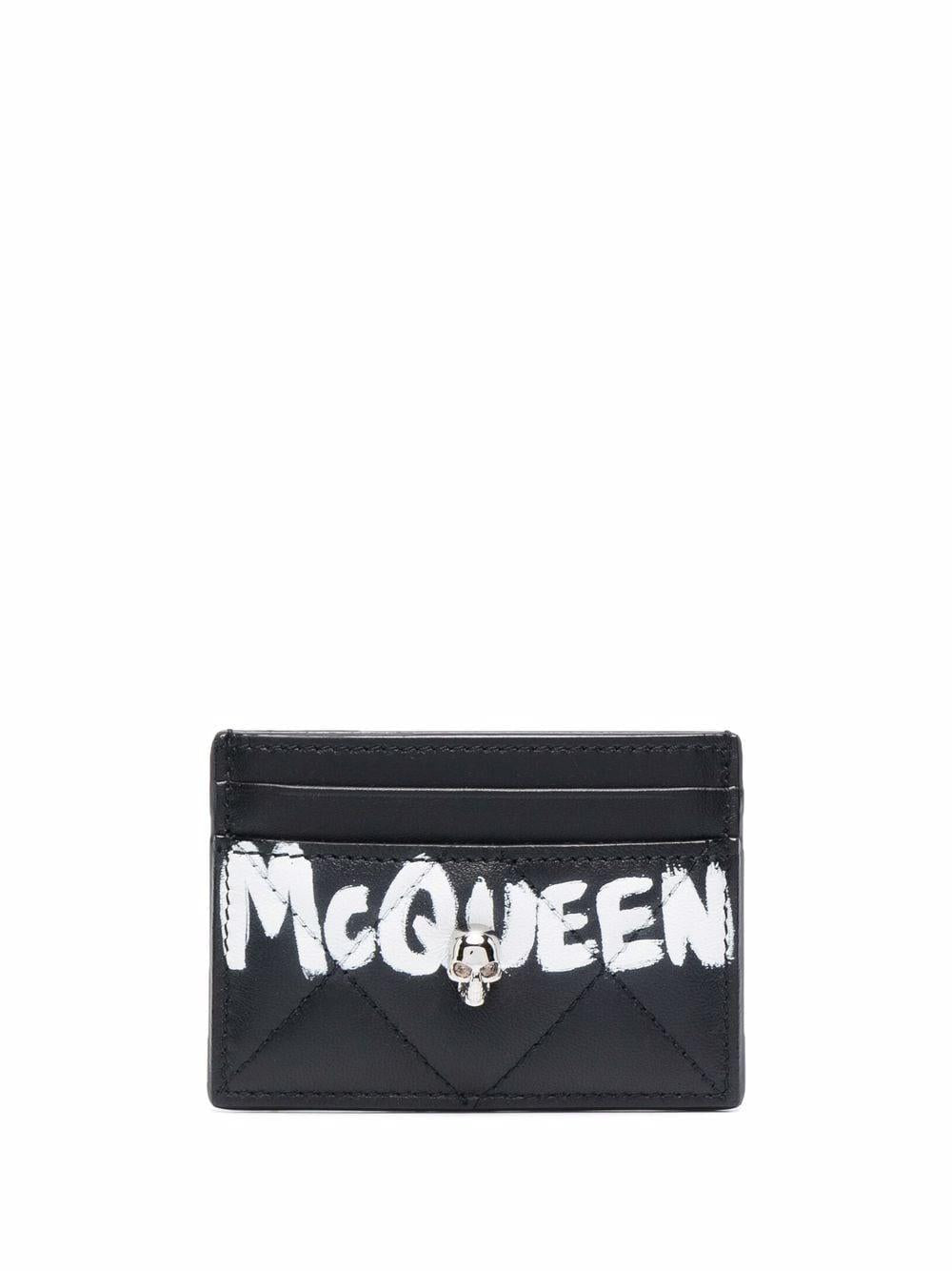Skull-embellishment quilted wallet 632038 C8Z501095 ALEXANDER MCQUEEN