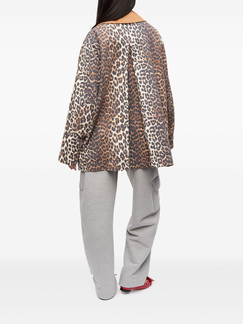 Leopard-print bomber jacket<BR/><BR/><BR/> W0391 859 GANNI